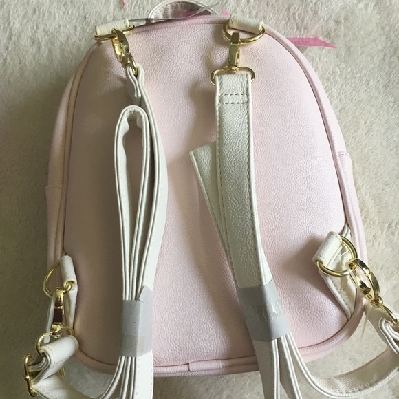 Betsey Johnson Blush Quilted Convertible Backpack Shoulder Bag Purse NWT main image 9